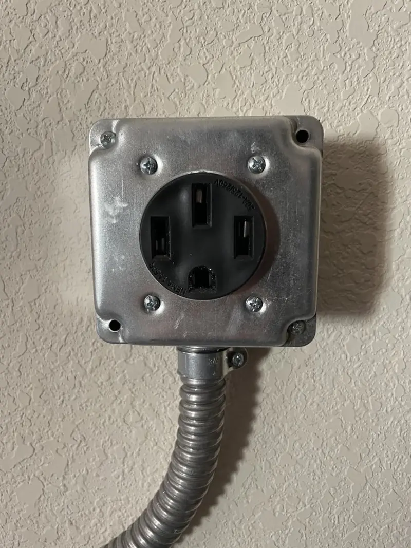 NEMA 14-50 outlet installed for Electrical Panel Upgrade in Burlington
